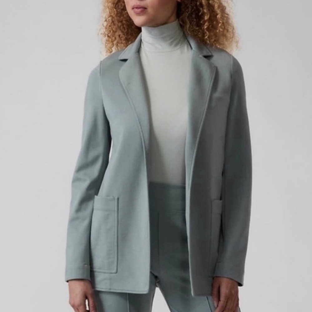 Athleta Eastbound Blazer Grey Sz 14